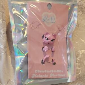 Pink Cat Enamel Rings